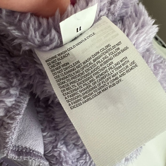 UNIQLO Fluffy Yarn Fleece Full-Zip Jacket Lilac Sz S - Picture 7 of 9